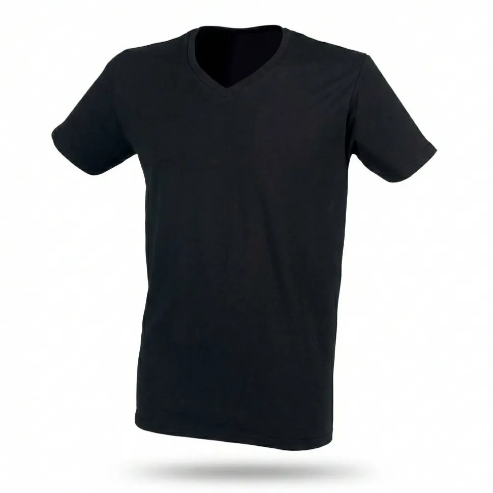 Skinnifit SFM122 - T-SHIRT HOMME EXTENSIBLE COL V