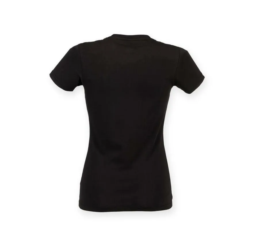 Skinnifit SK122 - Tee-Shirt Stretch Col V pour Femme