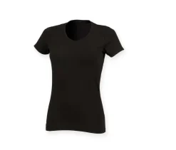 Skinnifit SK122 - Tee-Shirt Stretch Col V pour Femme