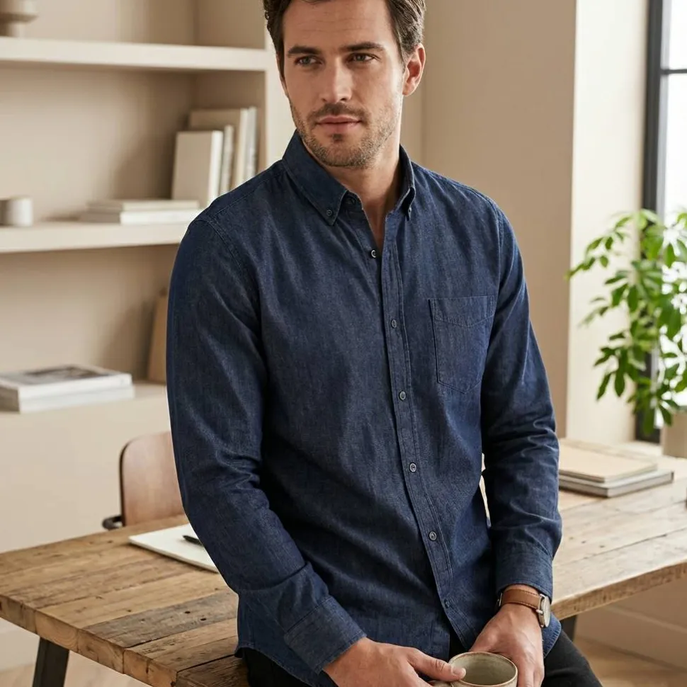 SOL'S 02100 - BARRY MEN Chemise Homme En Denim