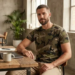 SOL'S 01188 - Camo Men Tee Shirt Homme Col Rond