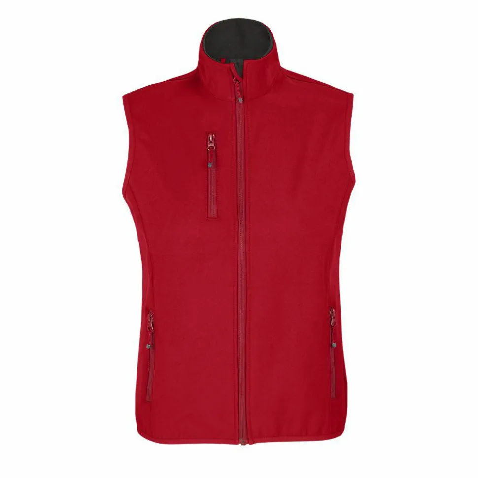 SOL'S 03826 - Falcon Bw Women Veste Femme Zippée Softshell Sans Manche