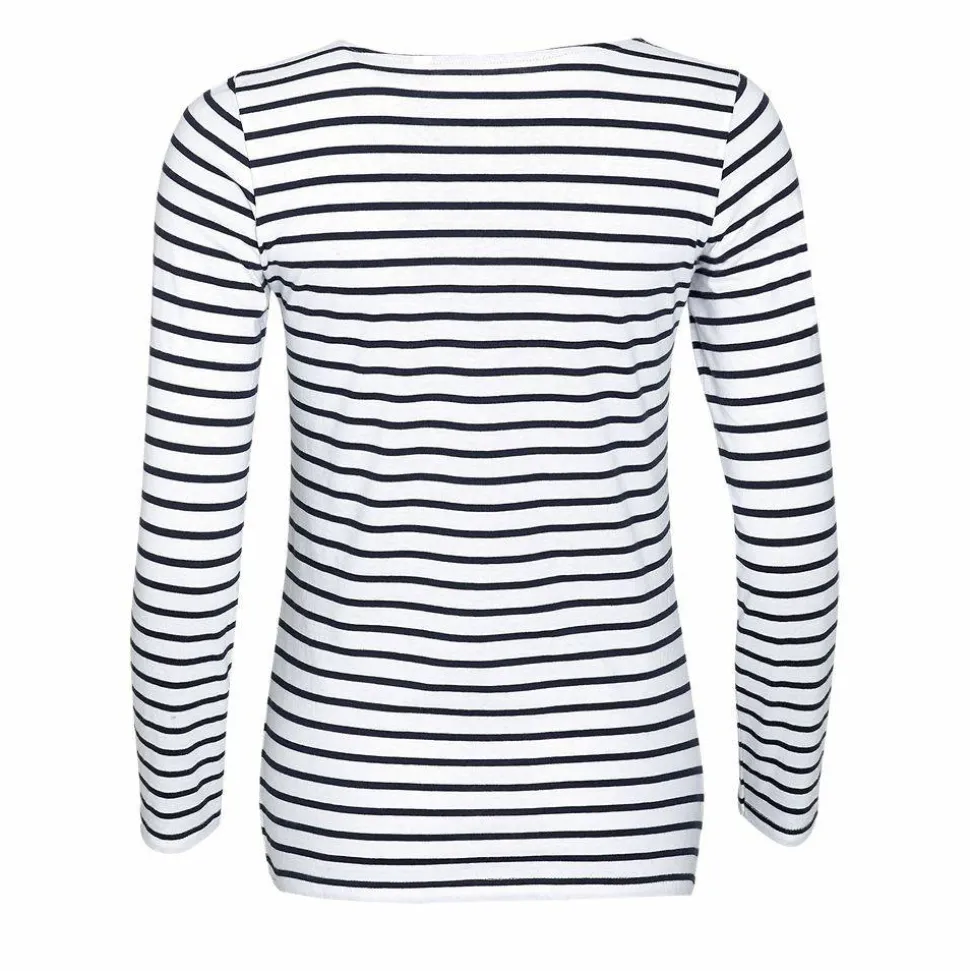 SOL'S 01403 - MARINE WOMEN Tee Shirt Femme Manches Longues Rayé