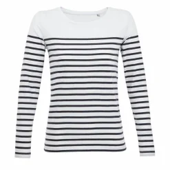 SOL'S 03100 - Matelot Lsl Women Tee Shirt Femme Manches Longues Rayé