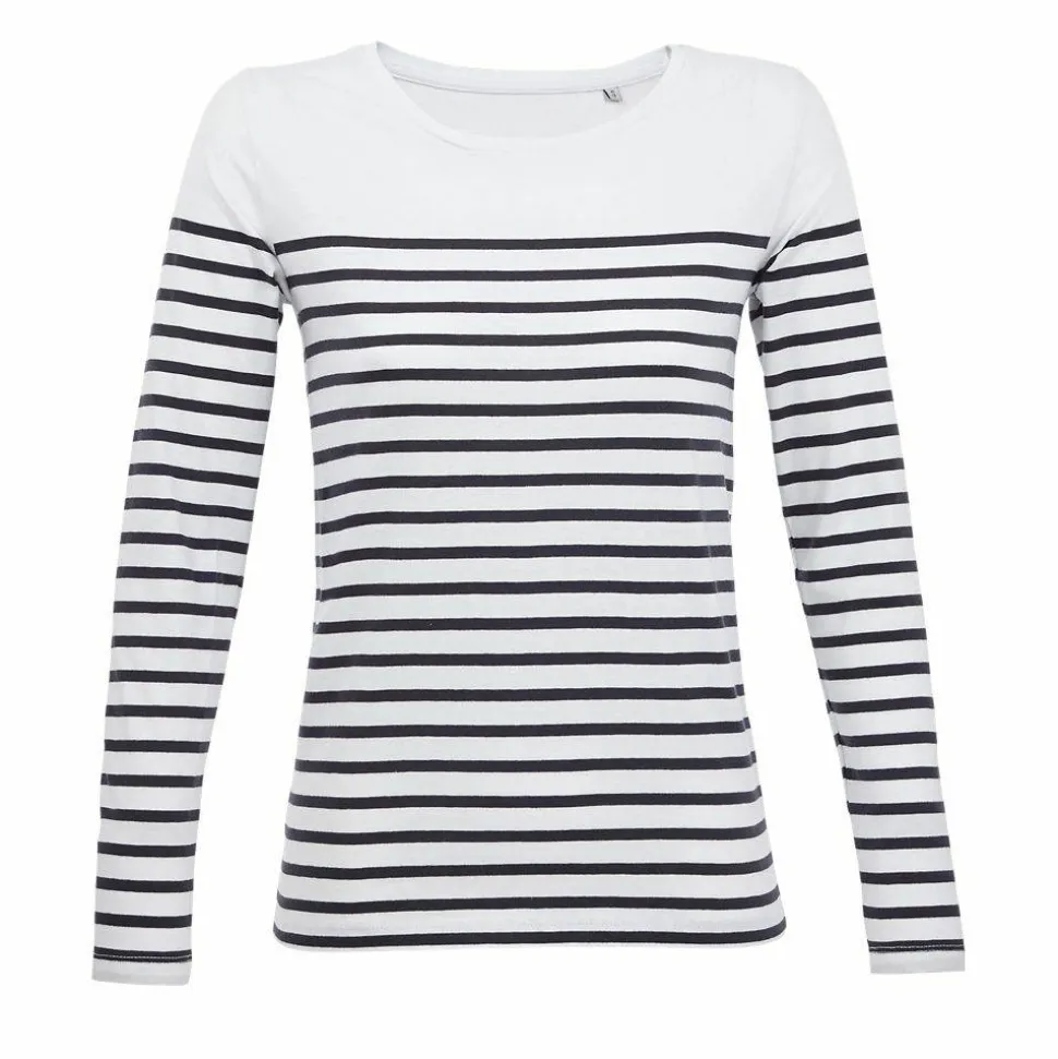 SOL'S 03100 - Matelot Lsl Women Tee Shirt Femme Manches Longues Rayé