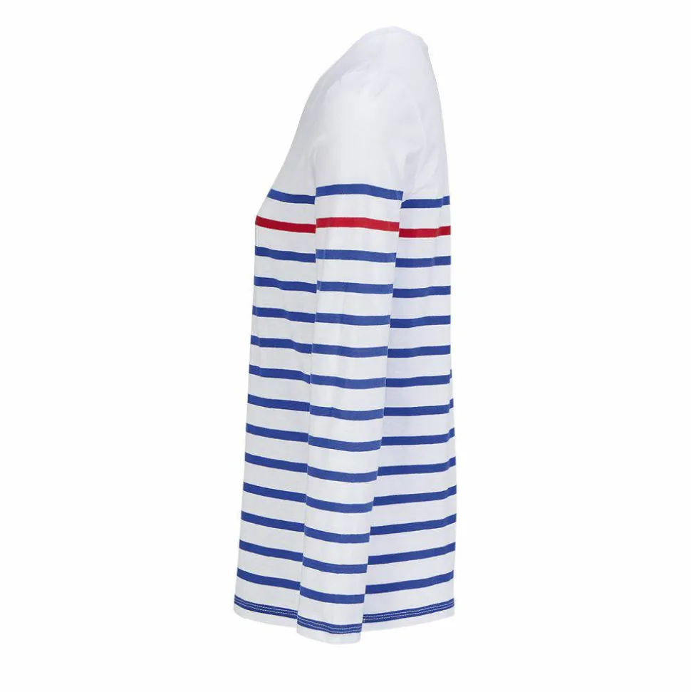 SOL'S 03100 - Matelot Lsl Women Tee Shirt Femme Manches Longues Rayé