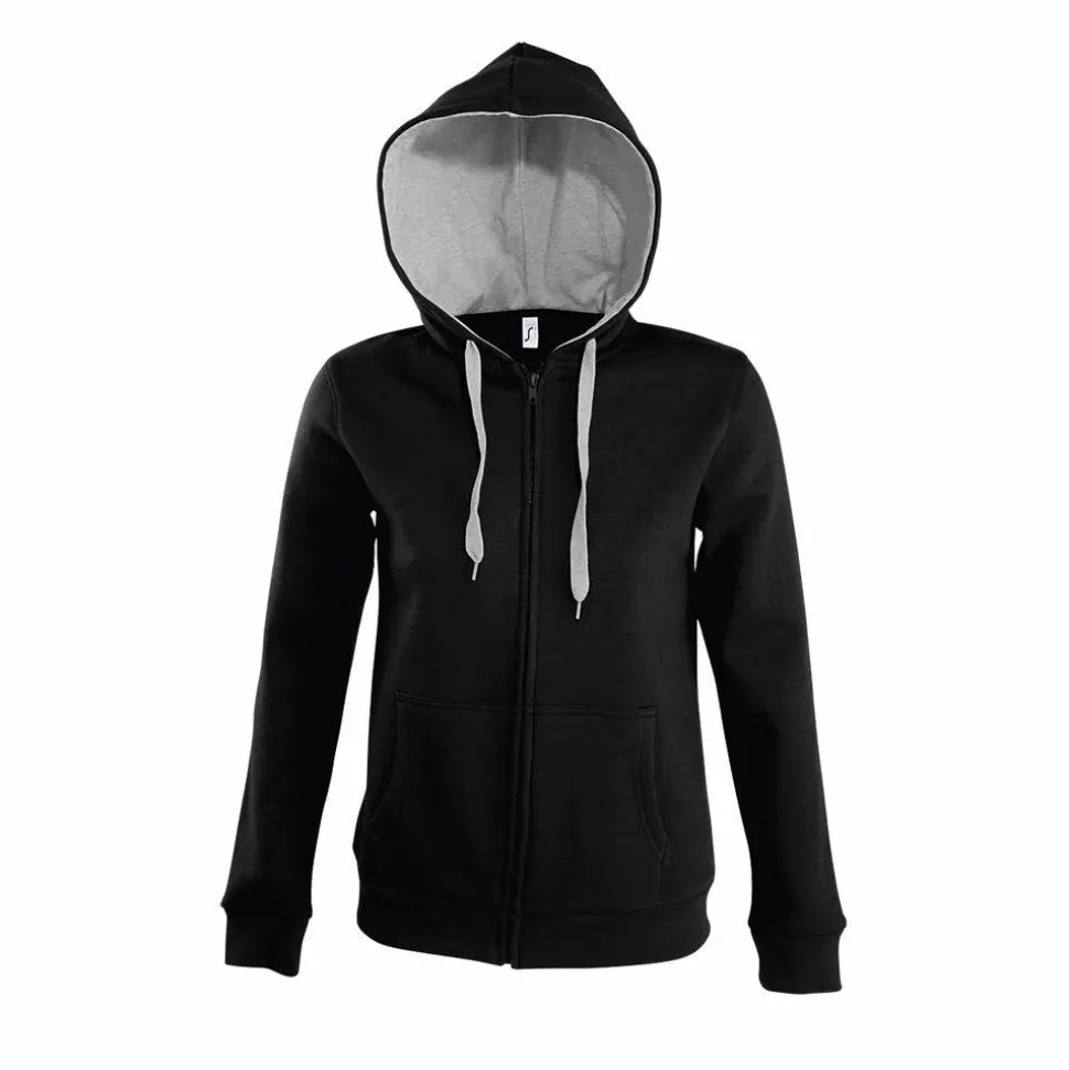 SOL'S 47100 - Veste Femme Bicolore avec Capuche Doublée Confort