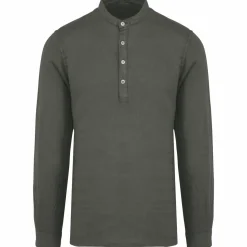 Spasso SP507 - Chemise à col Mao délavée en lin homme