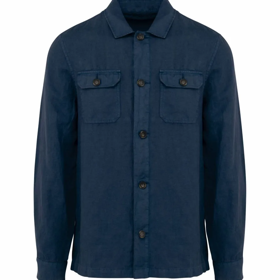 Spasso SP516 - Surchemise délavée en lin homme