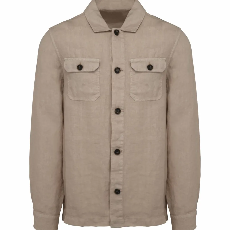 Spasso SP516 - Surchemise délavée en lin homme
