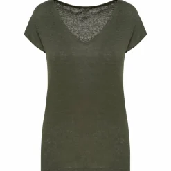 Spasso SP321 - T-shirt col V en lin femme