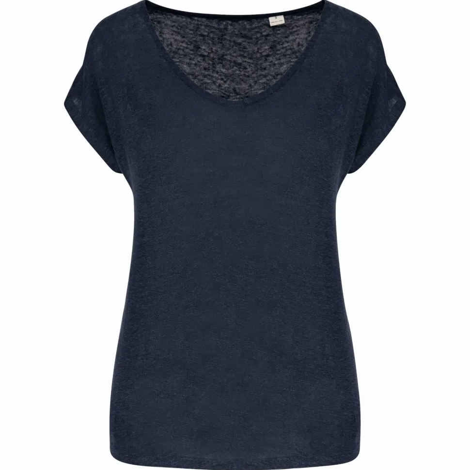 Spasso SP321 - T-shirt col V en lin femme