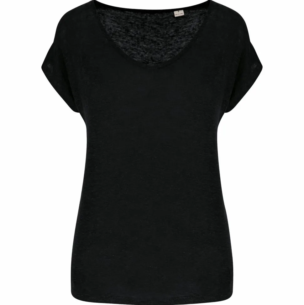 Spasso SP321 - T-shirt col V en lin femme