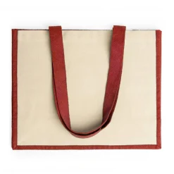 Stamina BO7110 - NANTES Sac en jute laminé avec une face en coton idéal pour le marquage et de longues poignées