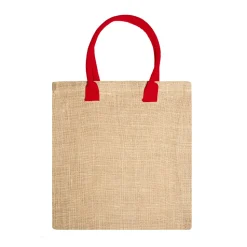Stamina BO7149 - NIMES Sac en jute naturel avec anses renforcées en coton coloré