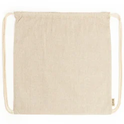 Stamina MO7165 - BRESCIA Sac à dos à lacets en coton recyclé de 120 g/m² avec finition marbrée et lacets de couleur naturelle