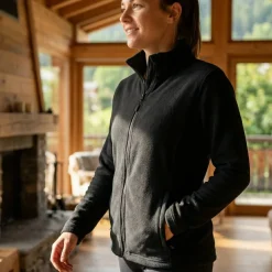 Starworld SW750 - Sweat-Shirt Femme Manches Droites Grand Zip