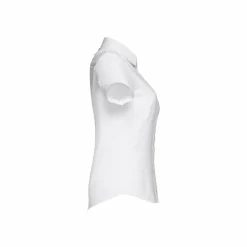 TH Clothes 30201 - Chemise oxford à manches courtes pour femmes. Couleur blanche