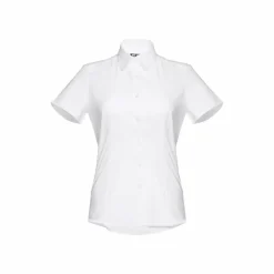 TH Clothes 30201 - Chemise oxford à manches courtes pour femmes. Couleur blanche