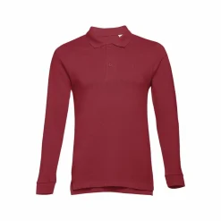 TH Clothes 30141 - Polo à manches longues en coton cardé pour hommes