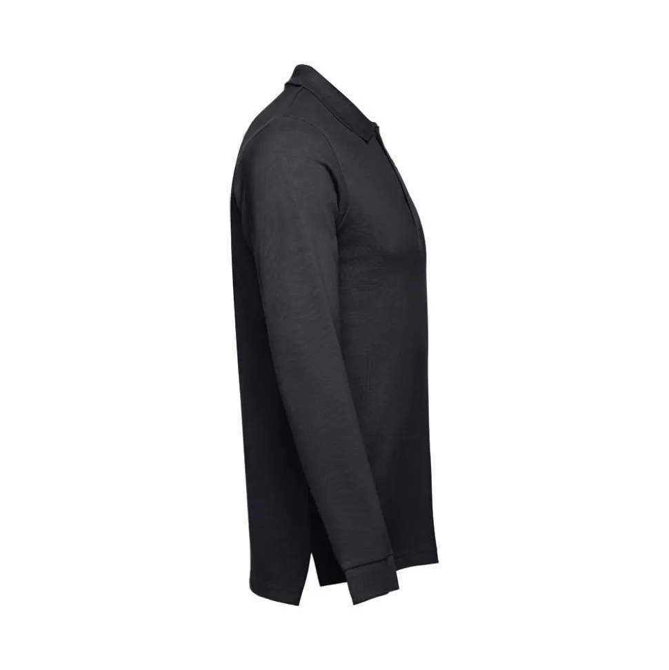TH Clothes 30141 - Polo à manches longues en coton cardé pour hommes