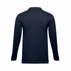 TH Clothes 30141 - Polo à manches longues en coton cardé pour hommes