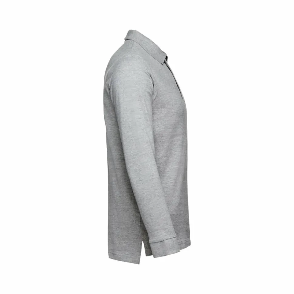 TH Clothes 30141 - Polo à manches longues en coton cardé pour hommes