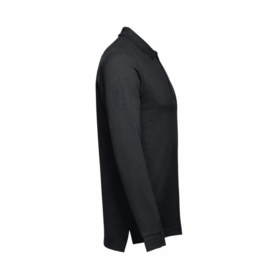 TH Clothes 30141 - Polo à manches longues en coton cardé pour hommes
