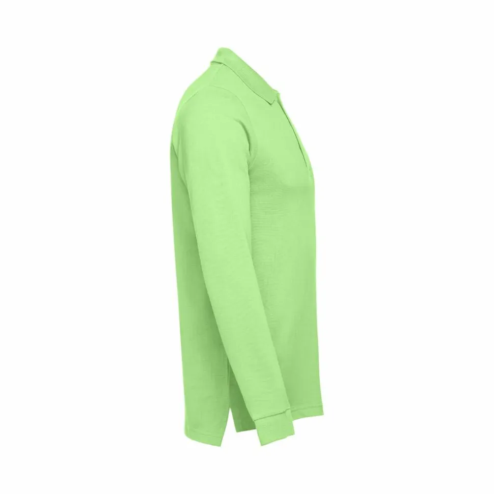 TH Clothes 30141 - Polo à manches longues en coton cardé pour hommes