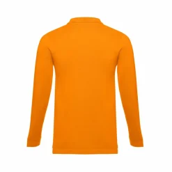 TH Clothes 30141 - Polo à manches longues en coton cardé pour hommes
