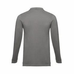 TH Clothes 30141 - Polo à manches longues en coton cardé pour hommes