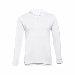 TH Clothes 30140 - Polo en coton à manches longues pour hommes