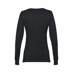 TH Clothes 30150 - Pull à col V pour femmes en coton et polyamide