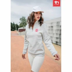 TH Clothes 30163 - Sweat-shirt col zippé unisexe