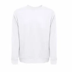 TH Clothes 30265 - Sweat-shirt (unisexe) en éponge italienne sans carte. Couleur blanche