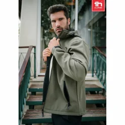 TH Clothes 30180 - Veste softshell pour homme en polyester et élasthanne