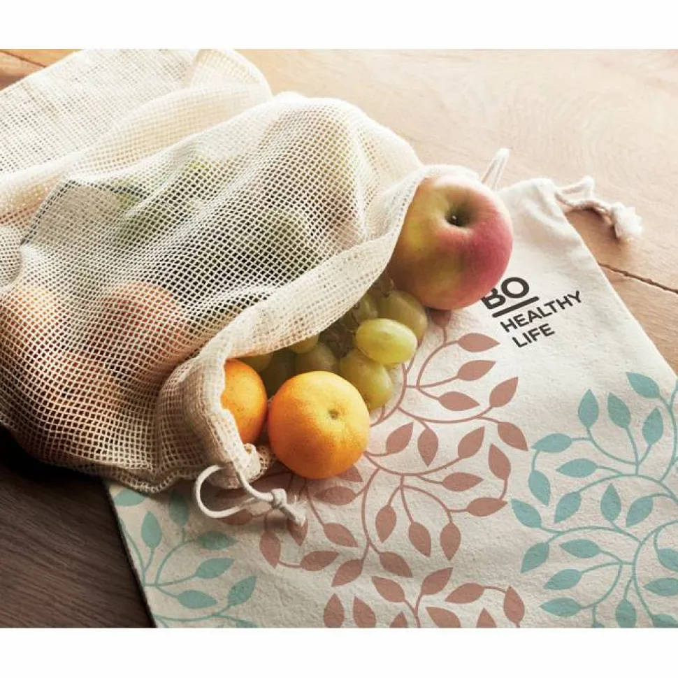 VEGGIE Sac réutilisable filet coton - GiftRetail MO9865