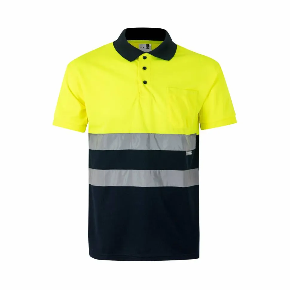 Velilla 36065 - Polo bicolore (160g/m²) à manches courtes, en polyester (100%)