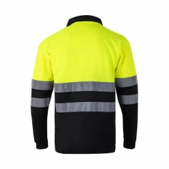 Velilla 36069 - Polo bicolore (160g/m²) à manches longues, en polyester (100%)