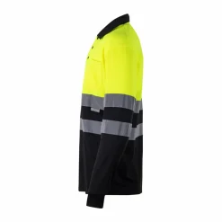 Velilla 36069 - Polo bicolore (160g/m²) à manches longues, en polyester (100%)