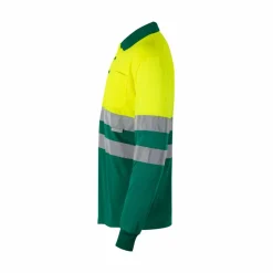 Velilla 36067 - Polo bicolore (160g/m²) à manches longues, en polyester (100%)