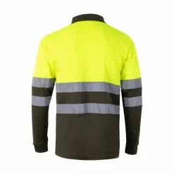 Velilla 36067 - Polo bicolore (160g/m²) à manches longues, en polyester (100%)