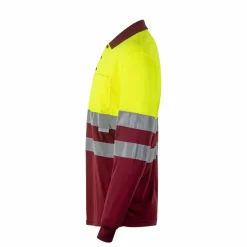 Velilla 36067 - Polo bicolore (160g/m²) à manches longues, en polyester (100%)