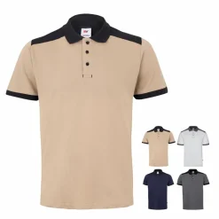 Velilla 36148 - Polo piqué bicolore stretch (200g/m²), manches courtes, en polyester (96%) et élasthanne (4%)
