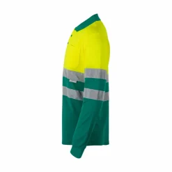 Velilla 36140 - Polo piqué bicolore (150g/m²) à manches longues, en coton (55%) et polyester (45%)