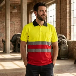 Velilla 36063 - Polo piqué bicolore (160g/m²) à manches courtes, en polyester (100%)