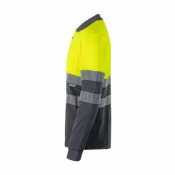 Velilla 36139 - Polo piqué bicolore (150g/m²) à manches longues, en coton (55%) et polyester (45%)
