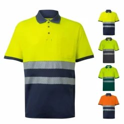 Velilla 36100 - Polo piqué bicolore (150g/m²) à manches courtes, en coton (55%) et polyester (45%)