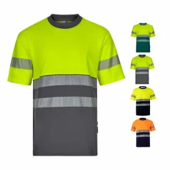 Velilla 36096 - T-shirt piqué bicolore (150g/m²), en coton (55%) et polyester (45%)