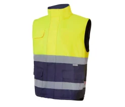 VELILLA V35902 - BODYWARMER MATELASSE BICOLORE HAUTE VISIBILITE
